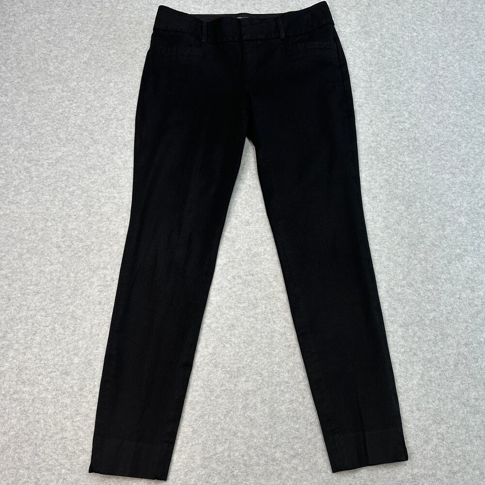 Banana Republic Pants WMNS 2 Mid-Rise Jackson Fit Black Slim Ankle Vented Hem